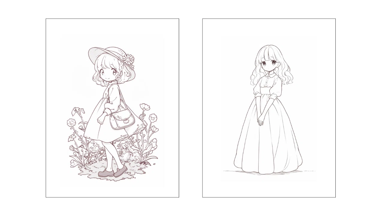 5 Free Cute Girl Coloring Pages - Coloring Pages Created with