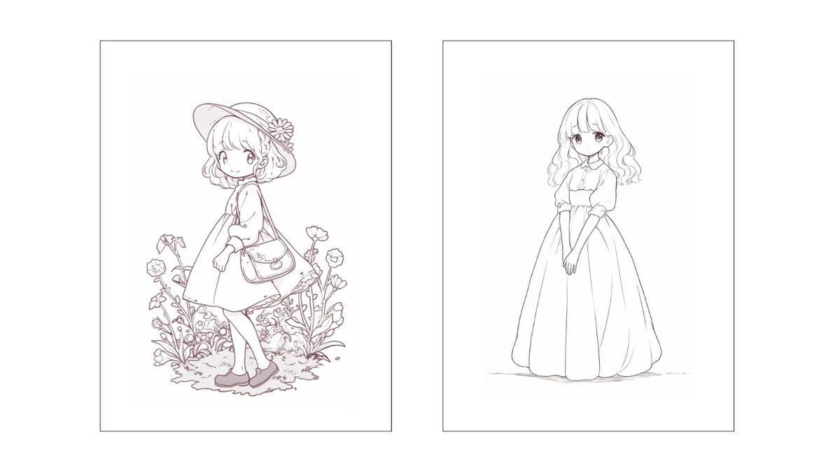 塗り絵・カリカチュア my personal coloring book 5 Free Cute Girl Coloring Pages - Coloring Pages Created with