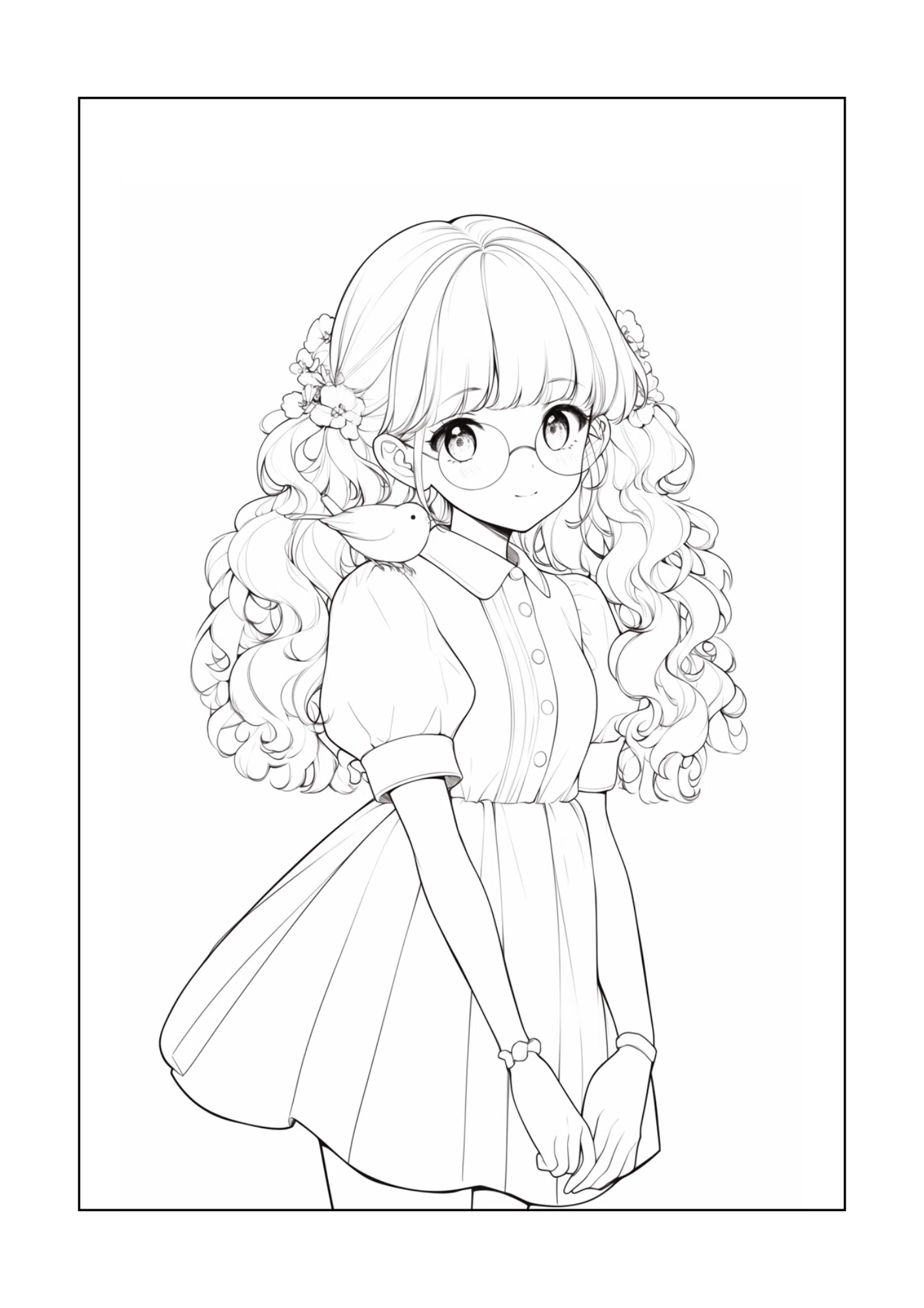 5 Free Cute Girl Coloring Pages - Coloring Pages Created with
