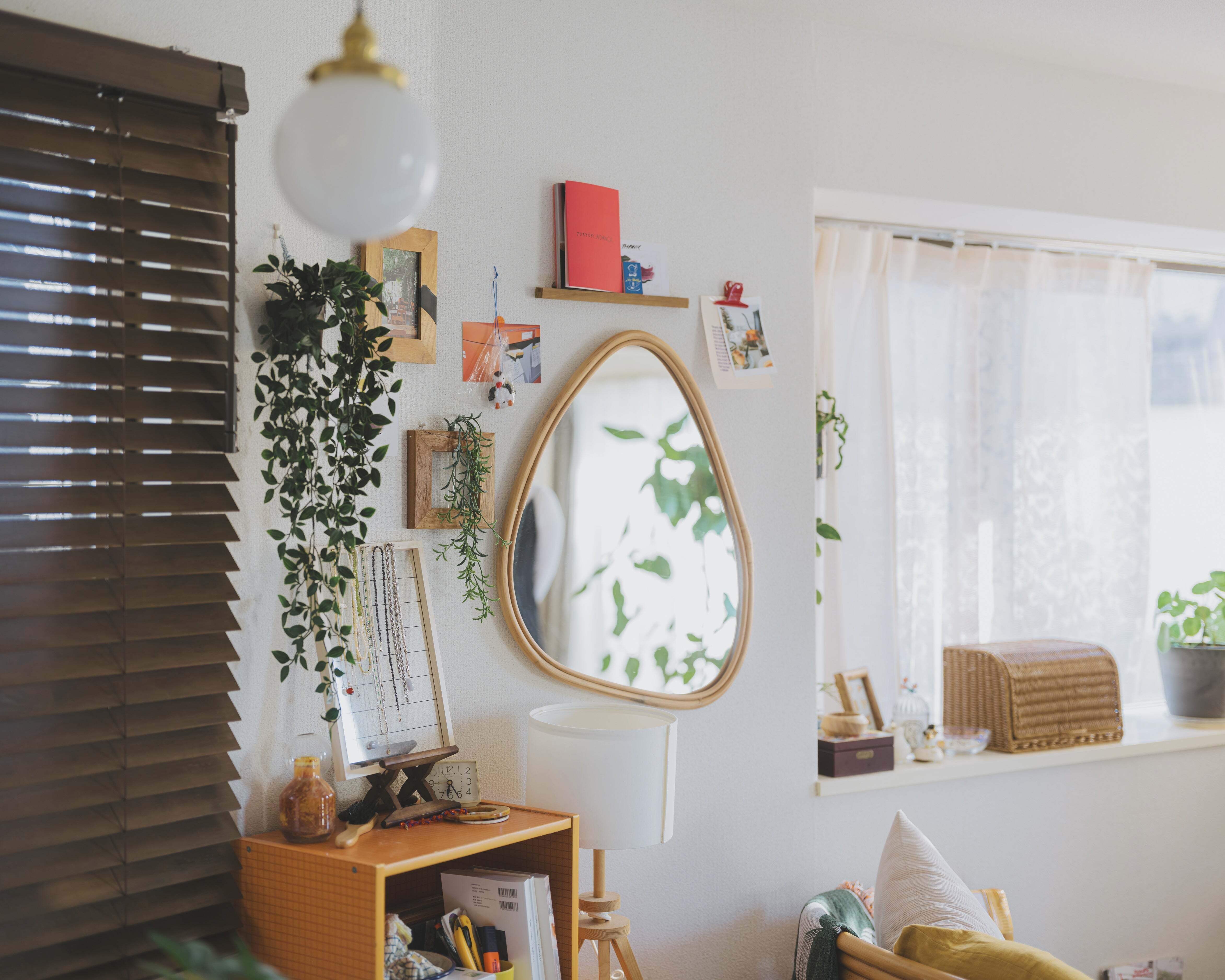 IKEA　ラウンド　ラタン　ミラー　MELBU IKEA MELBU BROWN Round Very Large Rattan /Wicker Mirror - 80cm