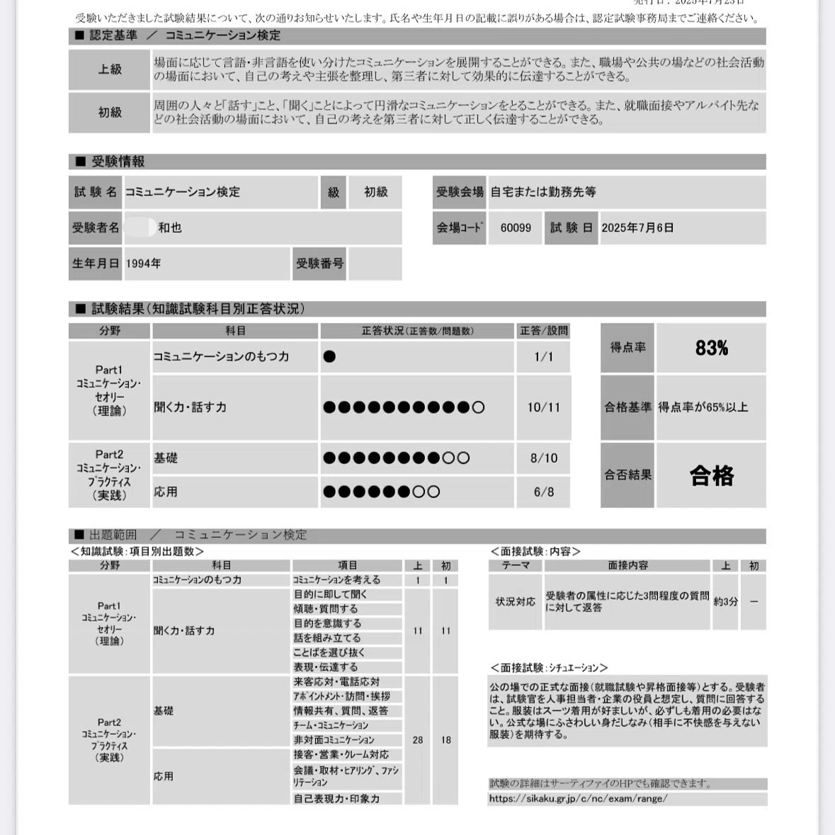 受験体験談】コミュニケーション検定初級を受けてみた🤝｜かずや＠資格