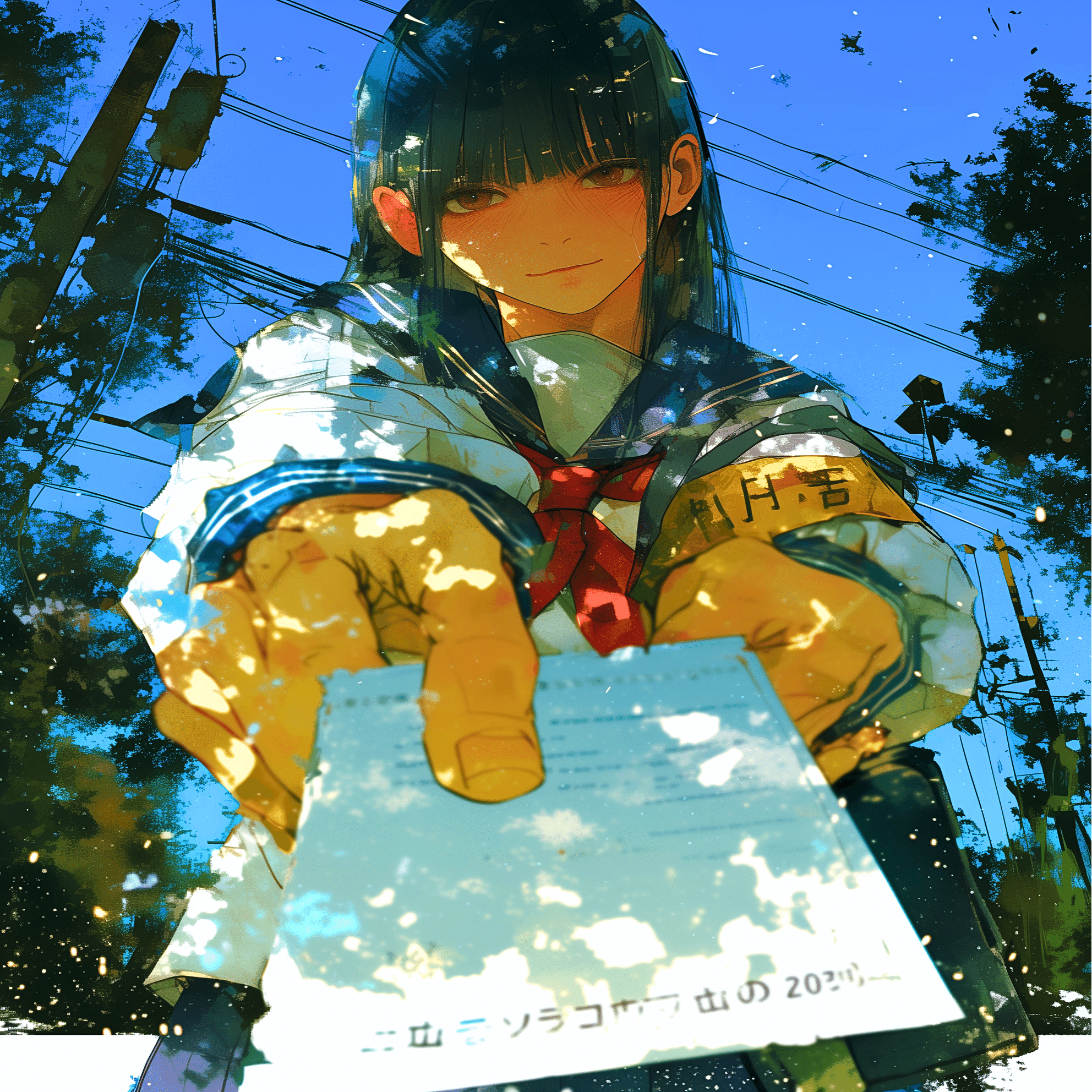 行く宛てのない想いが、風にかき消されていく【AIイラスト＋4コマ漫画