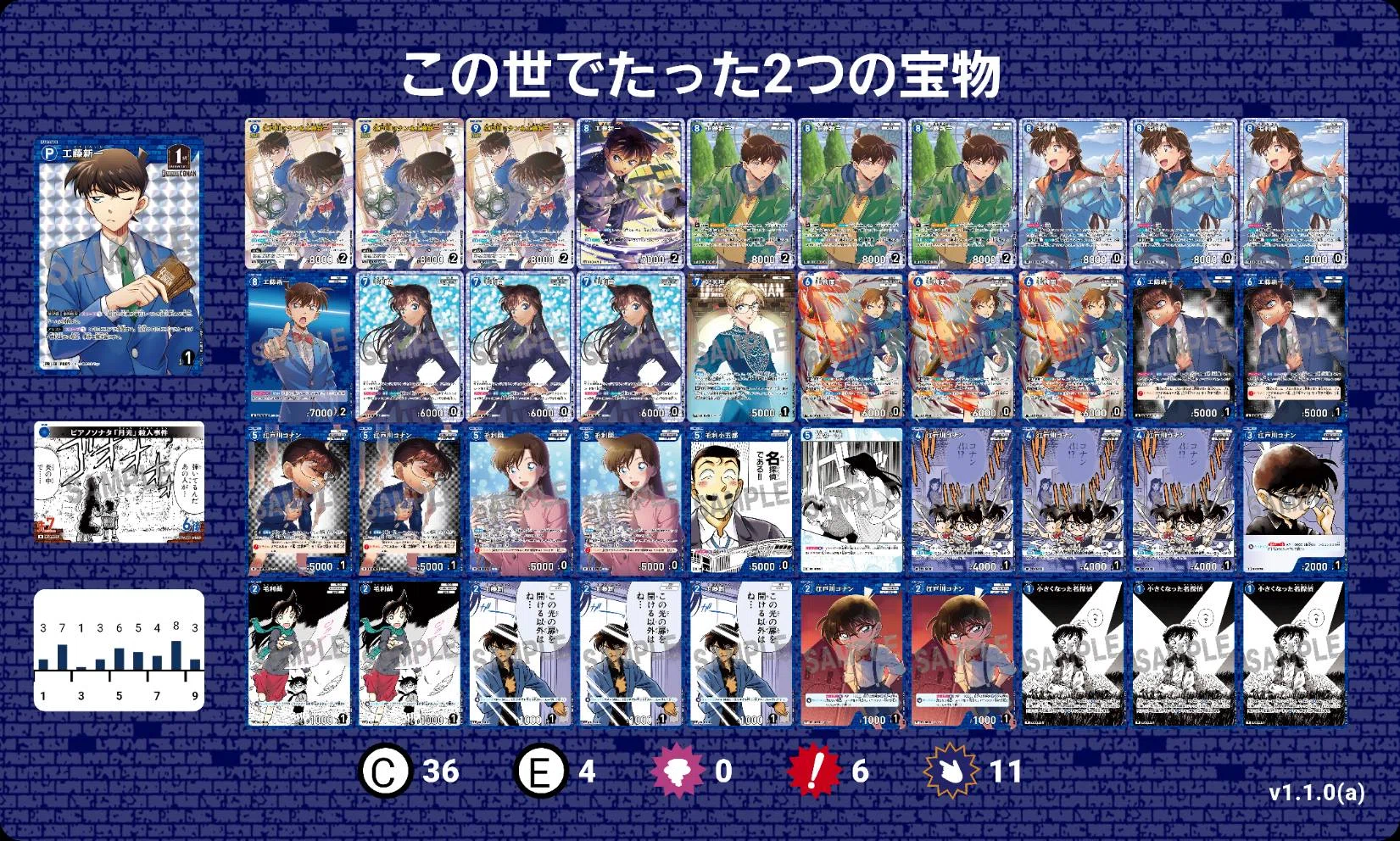 名探偵コナンカードゲームの第5弾環境におけるサンプルデッキレシピ②