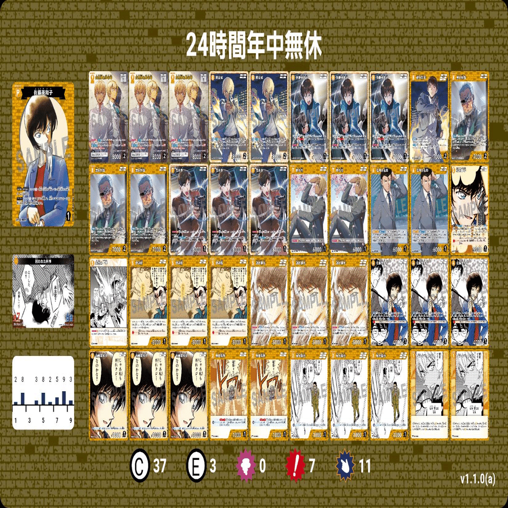 名探偵コナンカードゲームの第5弾環境におけるサンプルデッキレシピ②