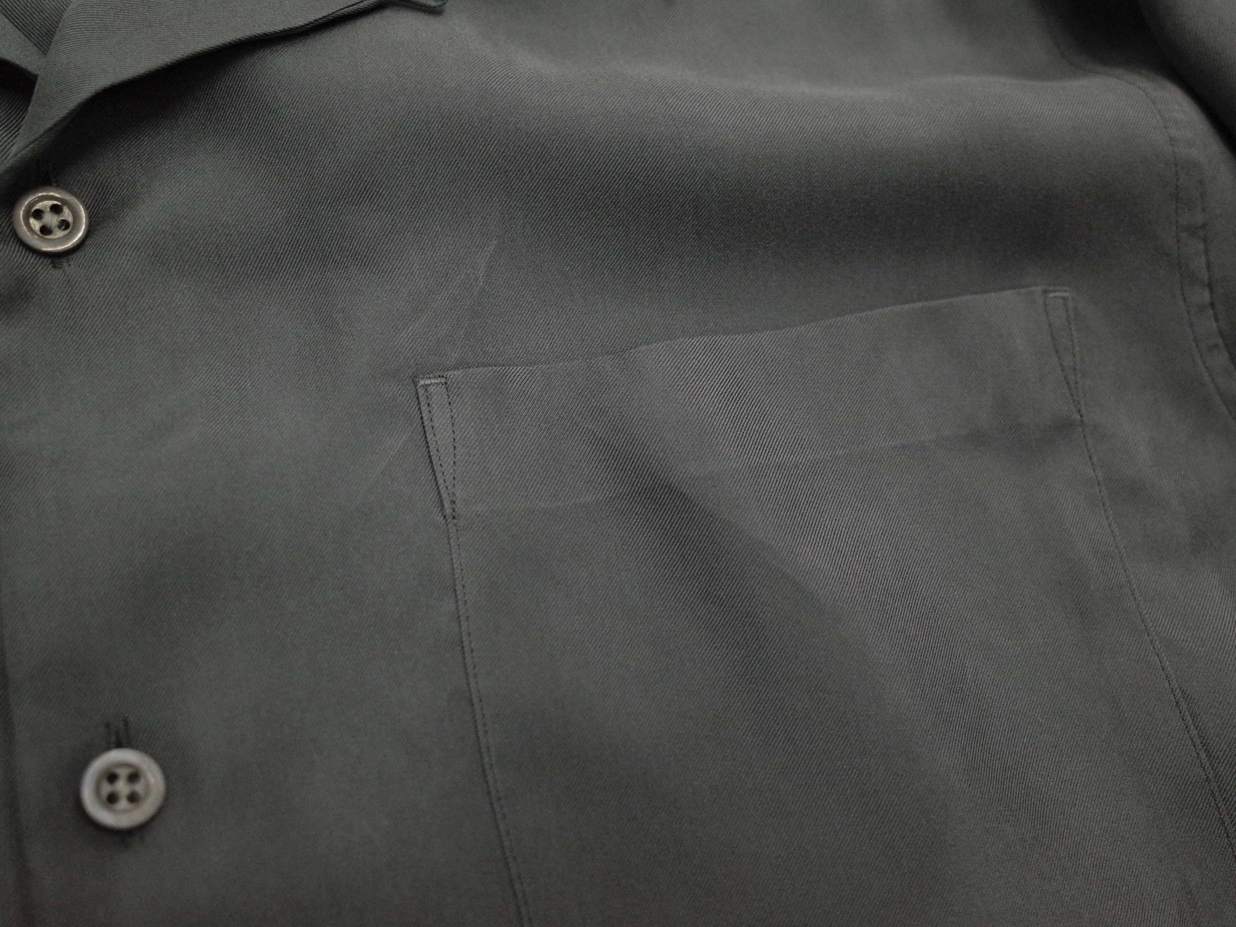 TOHNAI Washed Silk Open Collar Shirt｜keylimeTokyo