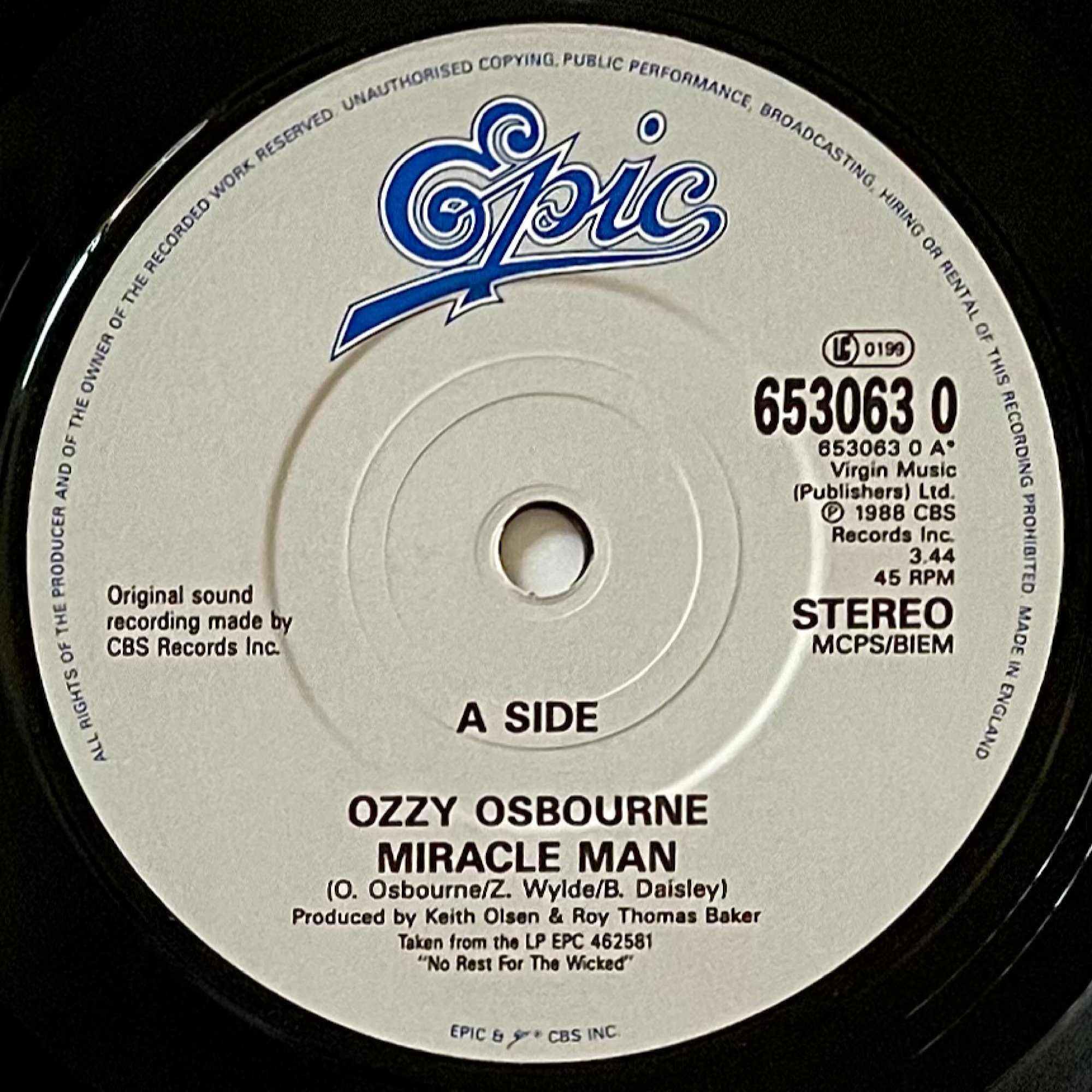オジーオズボーンLP版レコード2枚、EP版1枚セット販売 ありがとう OZZY! ~オジー・オズボーン死去|五辺宏明