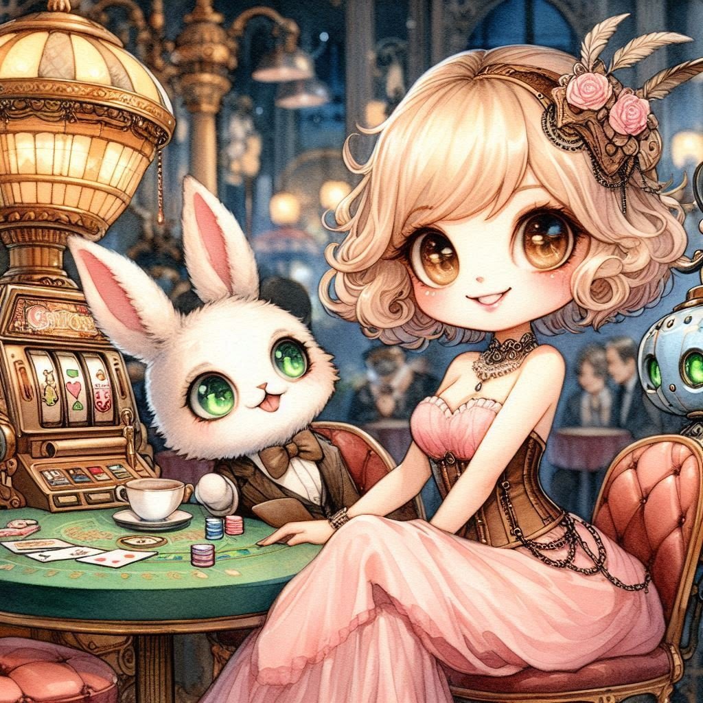 チビ de 女子、兎、ロボット @Image Creator & ImageFX＋