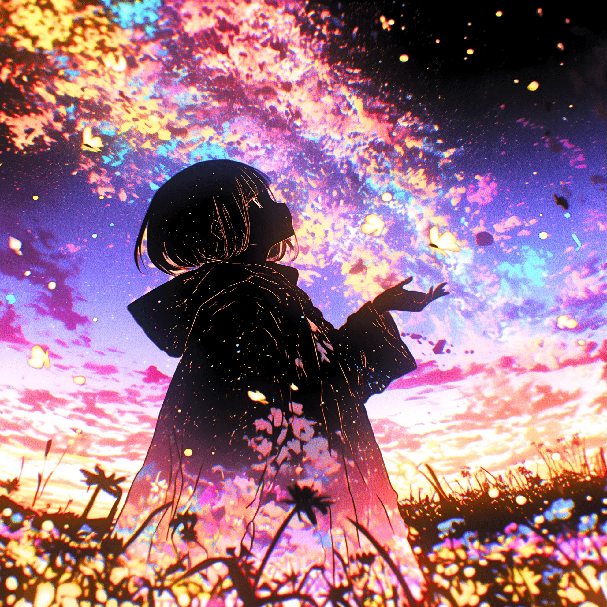 願いは、光の粒でできている【AIイラスト＋4コマ漫画】｜Alpaka