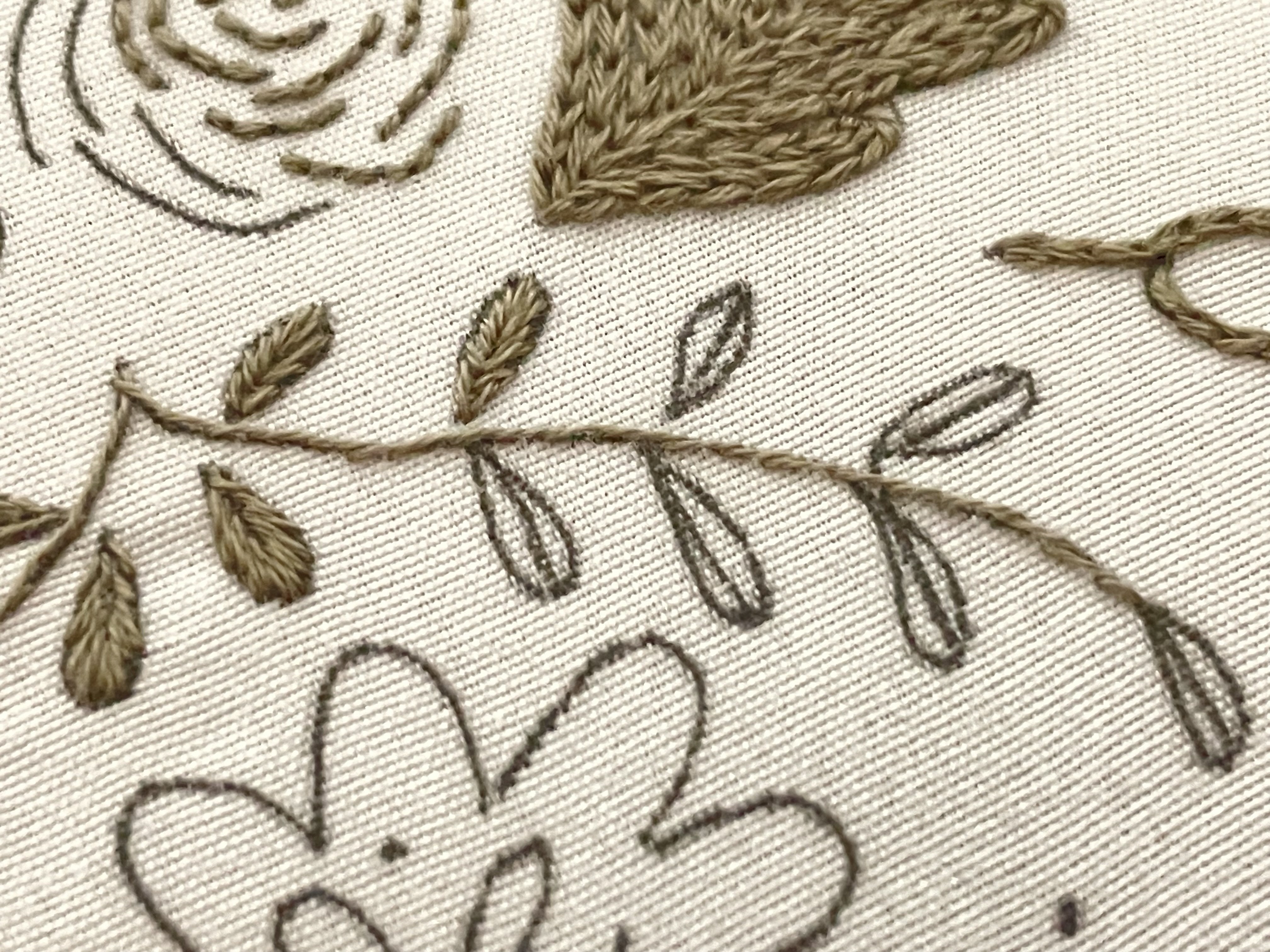 単色刺繍しました。｜あき