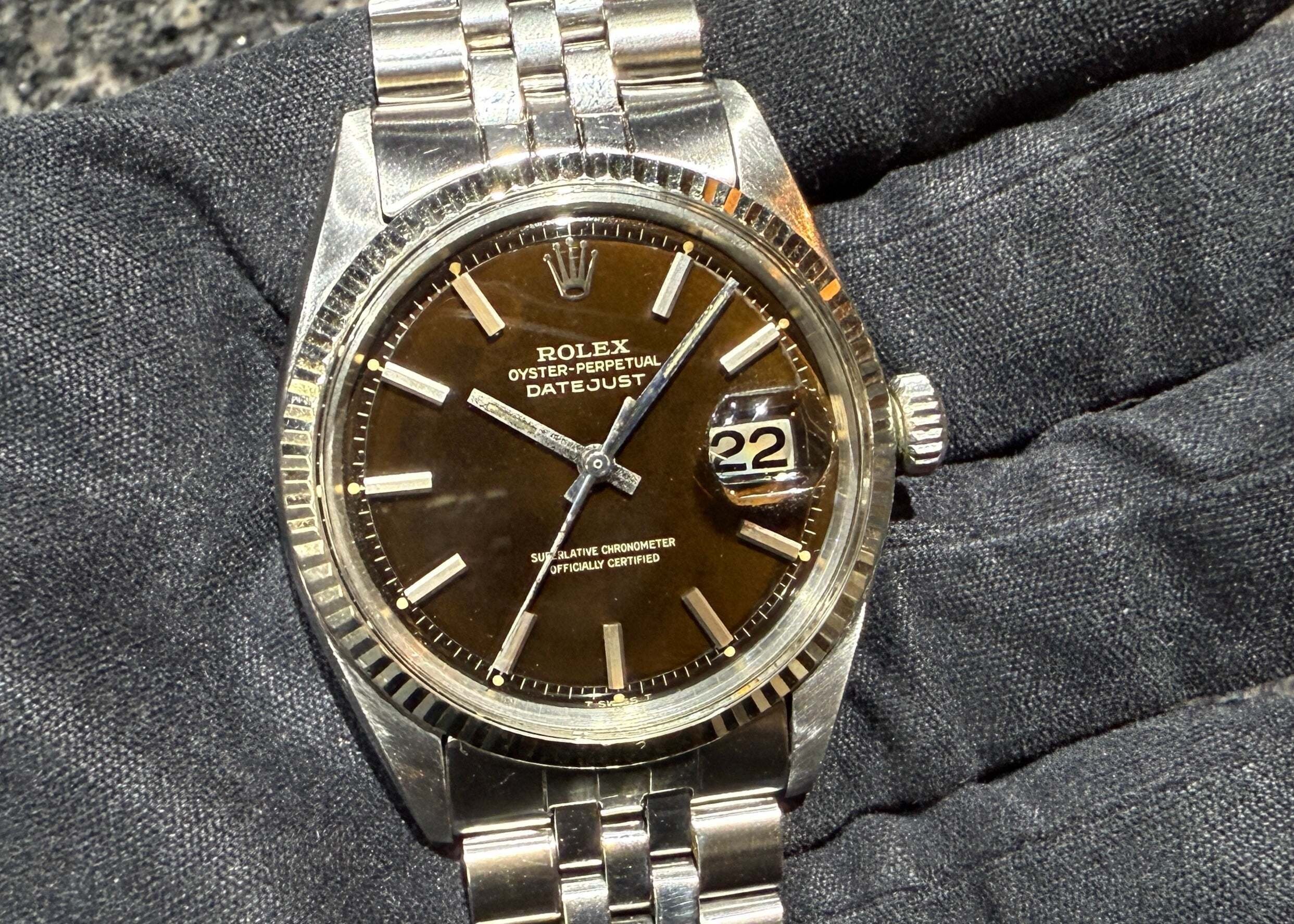 唯一無二のエイジング 艶々トロピカルミラー デイトジャスト 1601 66年