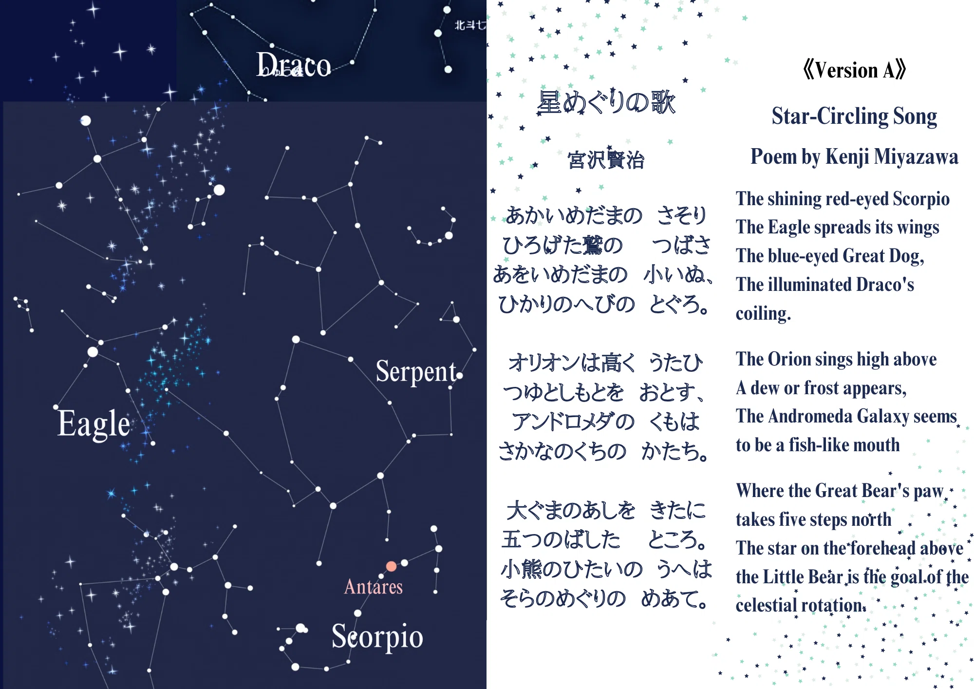 修正版❳【英訳】 星めぐりの歌 (宮沢賢治) Star-Circling Song｜miwa