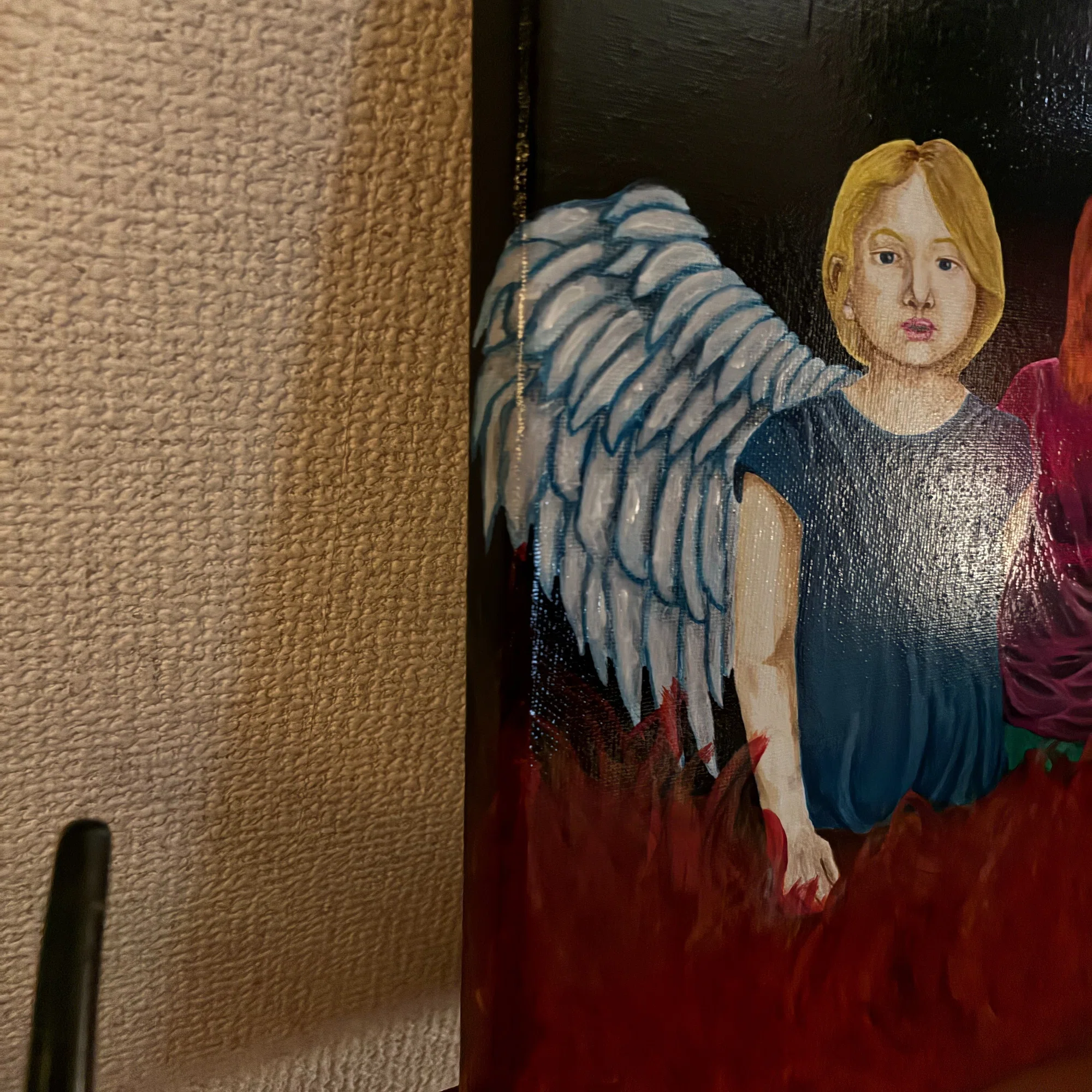 アクリル絵の具で描いた双子の天使「ベリアル」｜マーク・アイシャーウッド