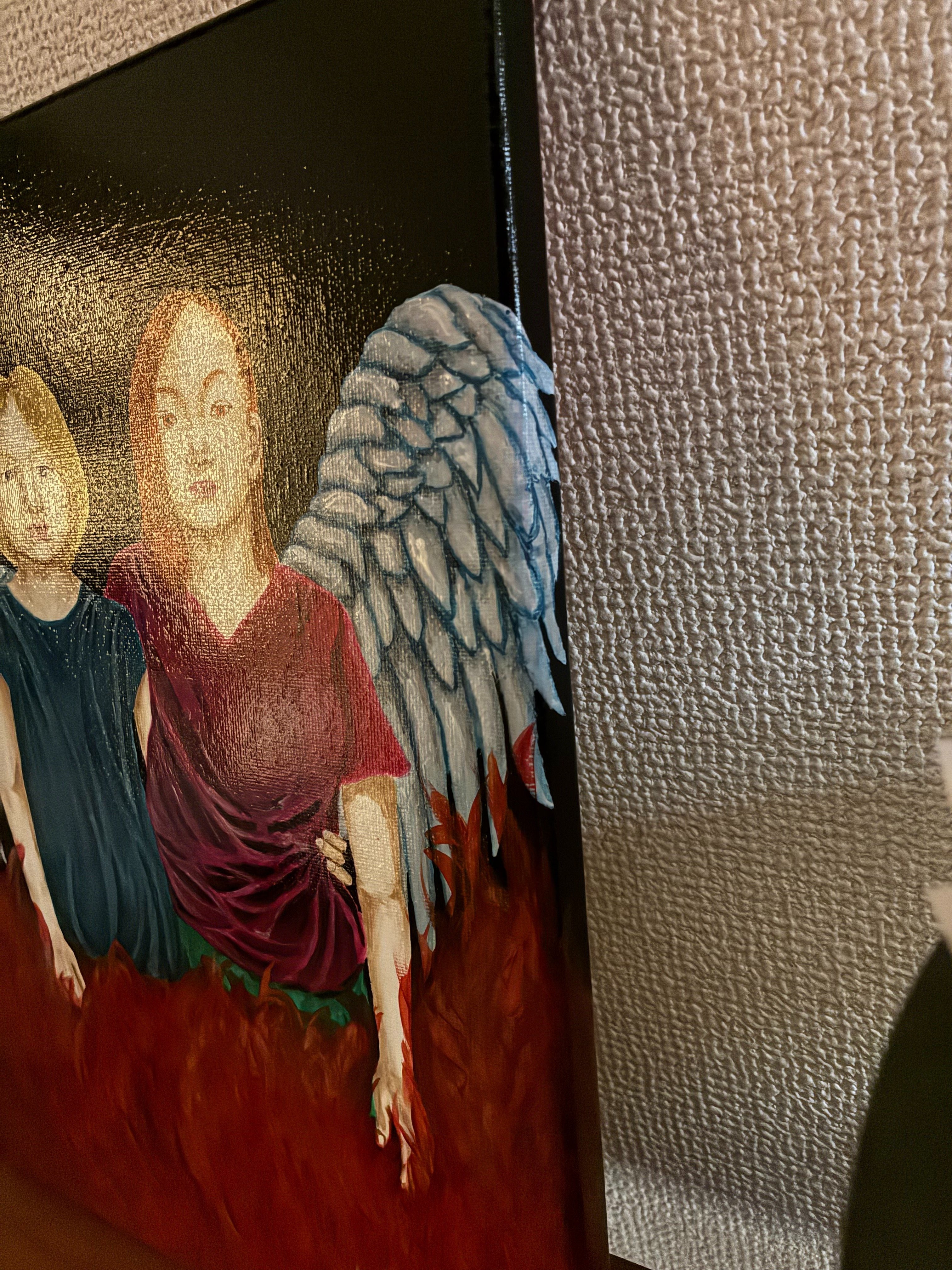 アクリル絵の具で描いた双子の天使「ベリアル」｜マーク・アイシャーウッド