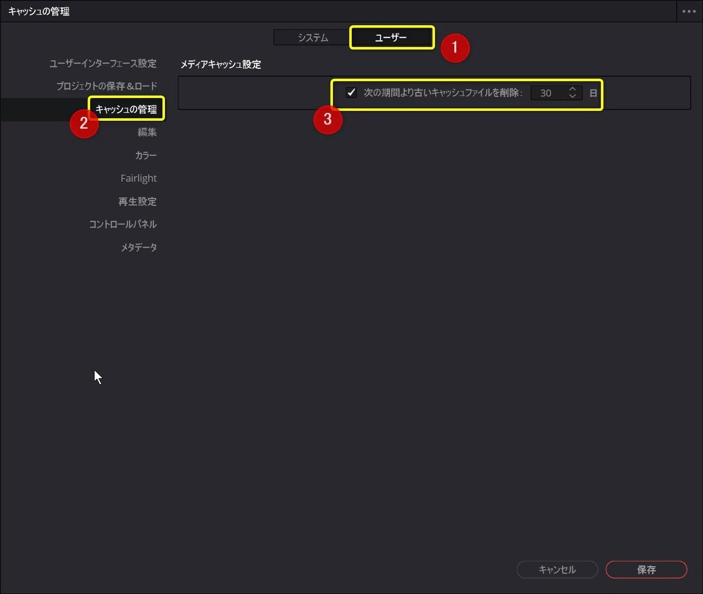 古いキャッシュを自動削除【DaVinci Resolve 20】｜FOG@DaVinci