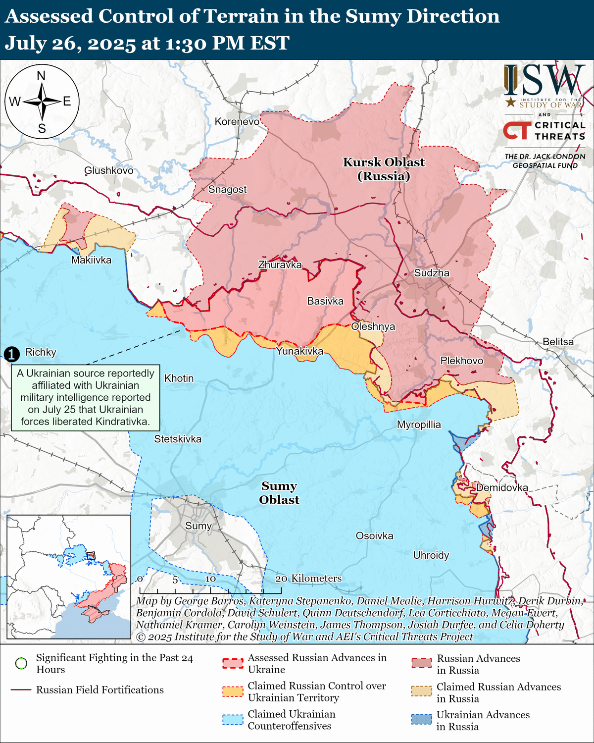 抄訳】戦争研究所（ISW）：ウクライナ戦況図｜米国東部標準時