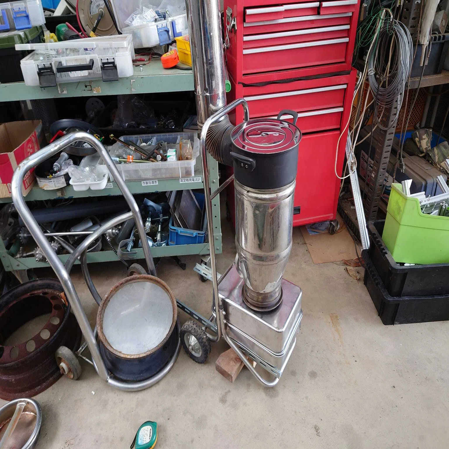 趣味のロケットストーブ #5】ミニミルク缶ロケットストーブのテスト 