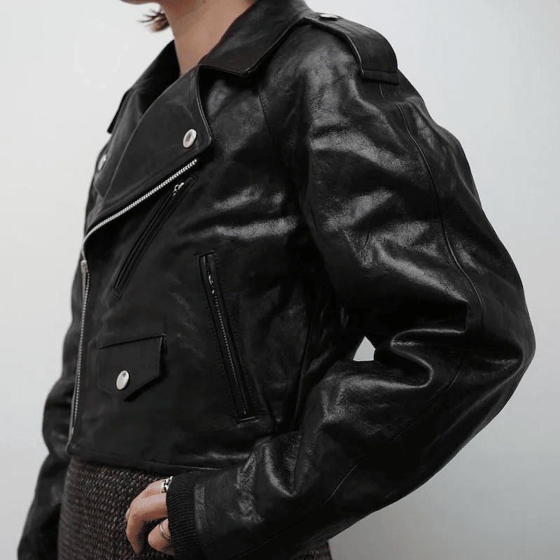 AURALEE】25AWスタートLAMB LEATHER CROPPED RIDERS JACKET