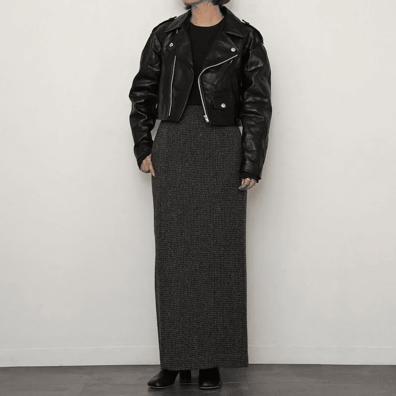 AURALEE】25AWスタートLAMB LEATHER CROPPED RIDERS JACKET