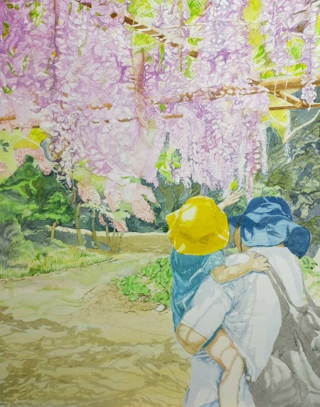 水彩画　絵手紙　絵画　絵　約48点　まとめ Step44】「絆」の水彩画｜瑞島 魁祐（みずしま かいゆう）