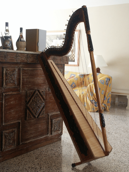 手作りハープ 19弦 優しく素朴な音色 古琴 古琴モミの木伏羲中尼スタイル古琴初心者試験公演生漆手作り