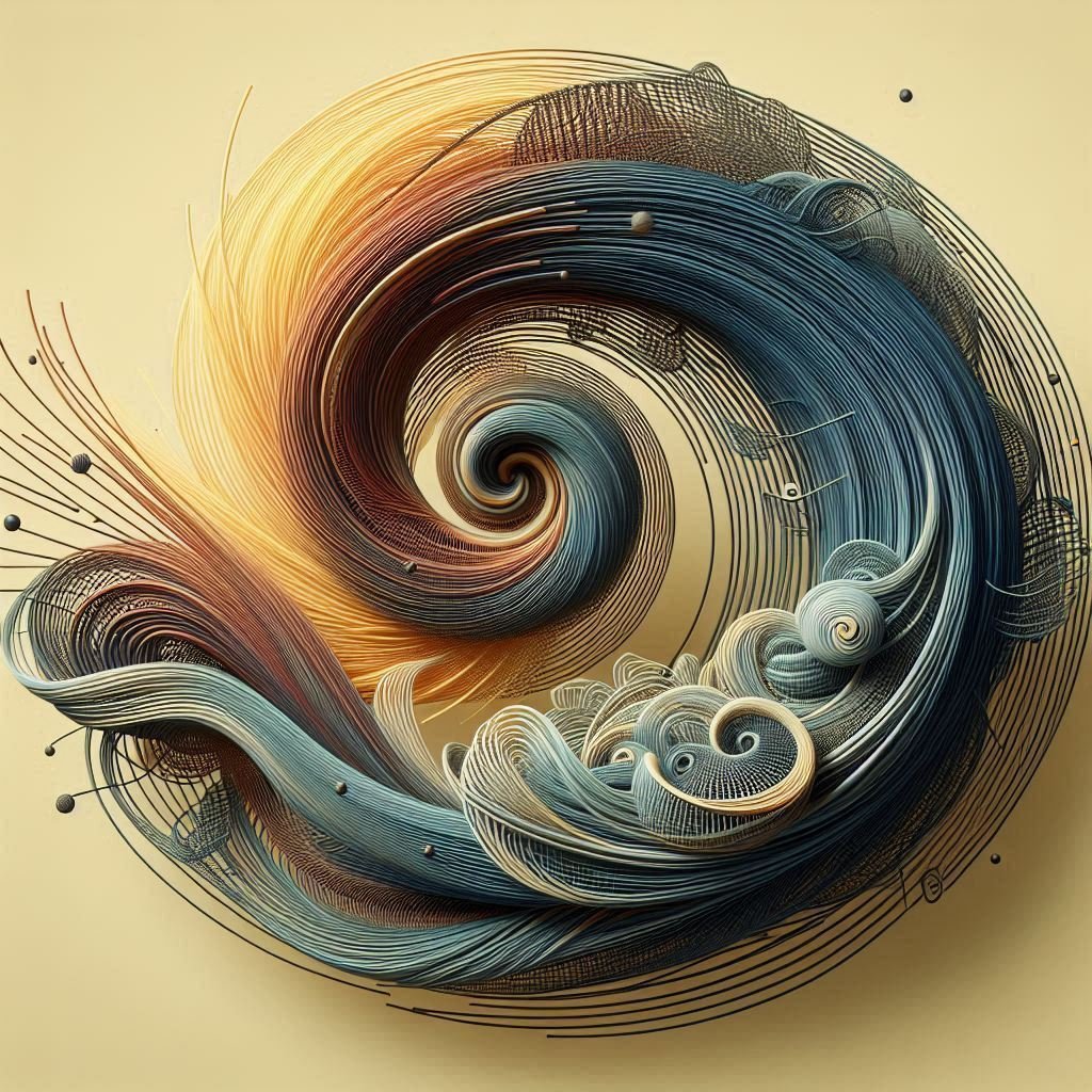 ワイヤーアート de 抽象 @Image Creator & ImageFX＋プロンプト｜茜町春彦