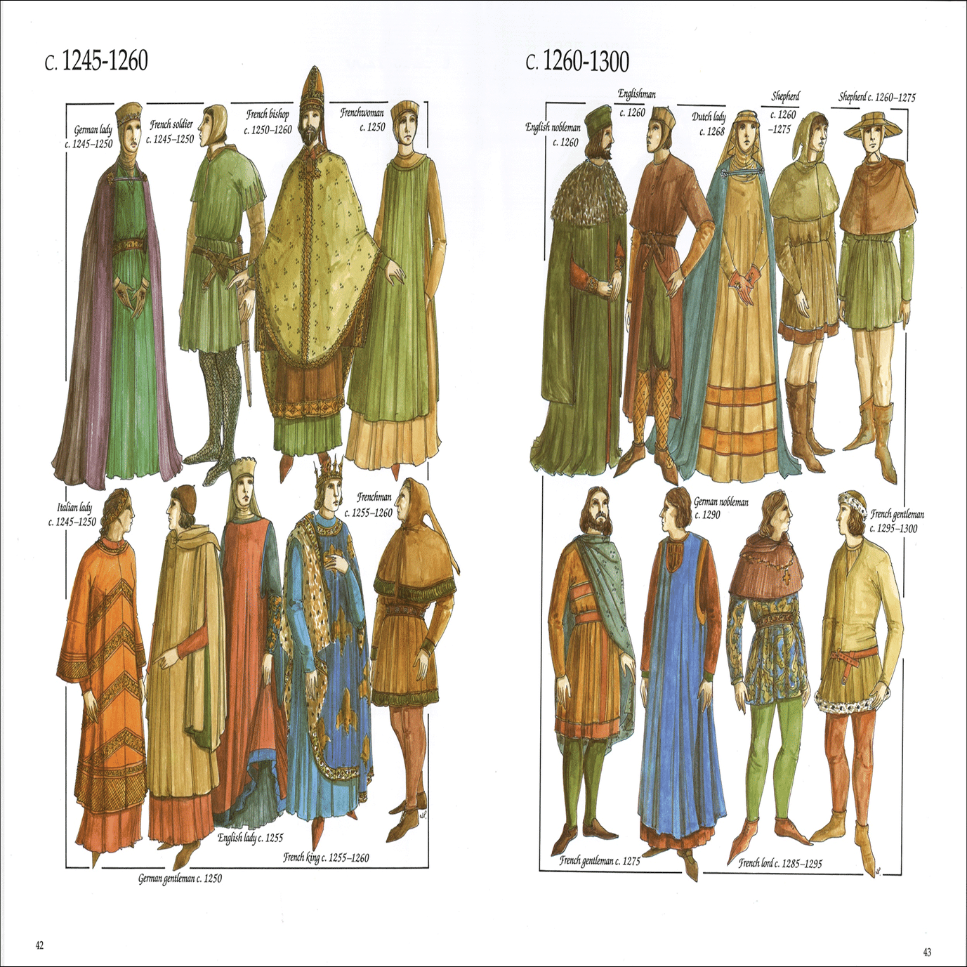 1,000点を超える精緻なカラーイラスト】西洋の服飾の変遷全貌を収めた