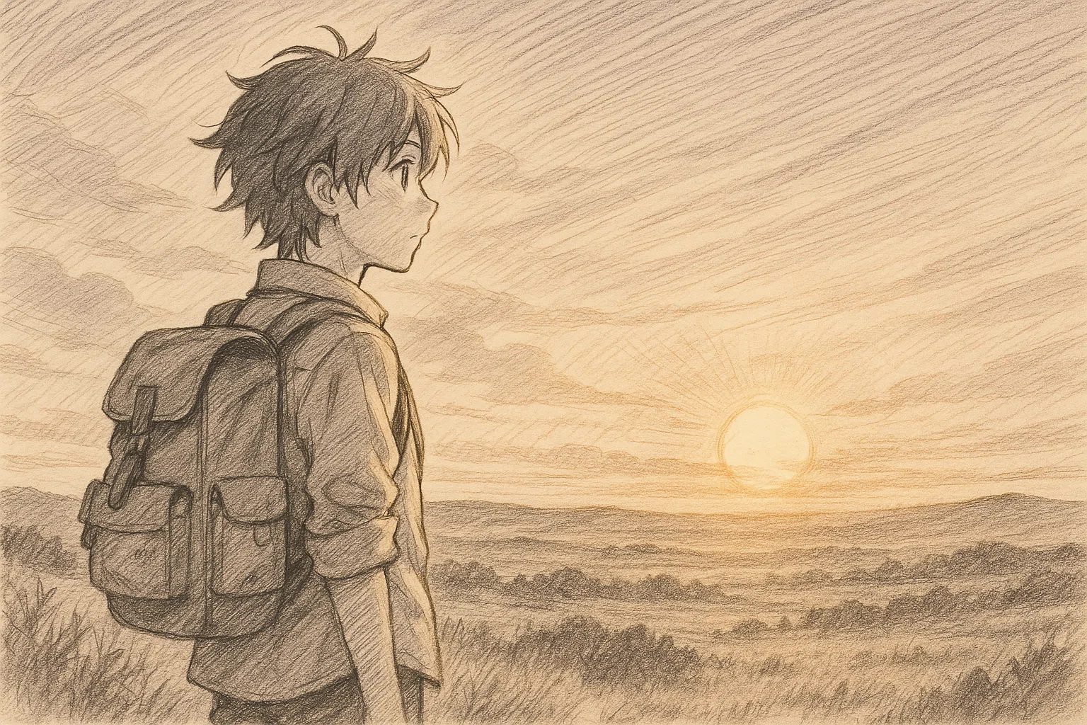ChatGPTでアニメ風鉛筆画イラスト！青春と日常を画像生成で描く｜田中