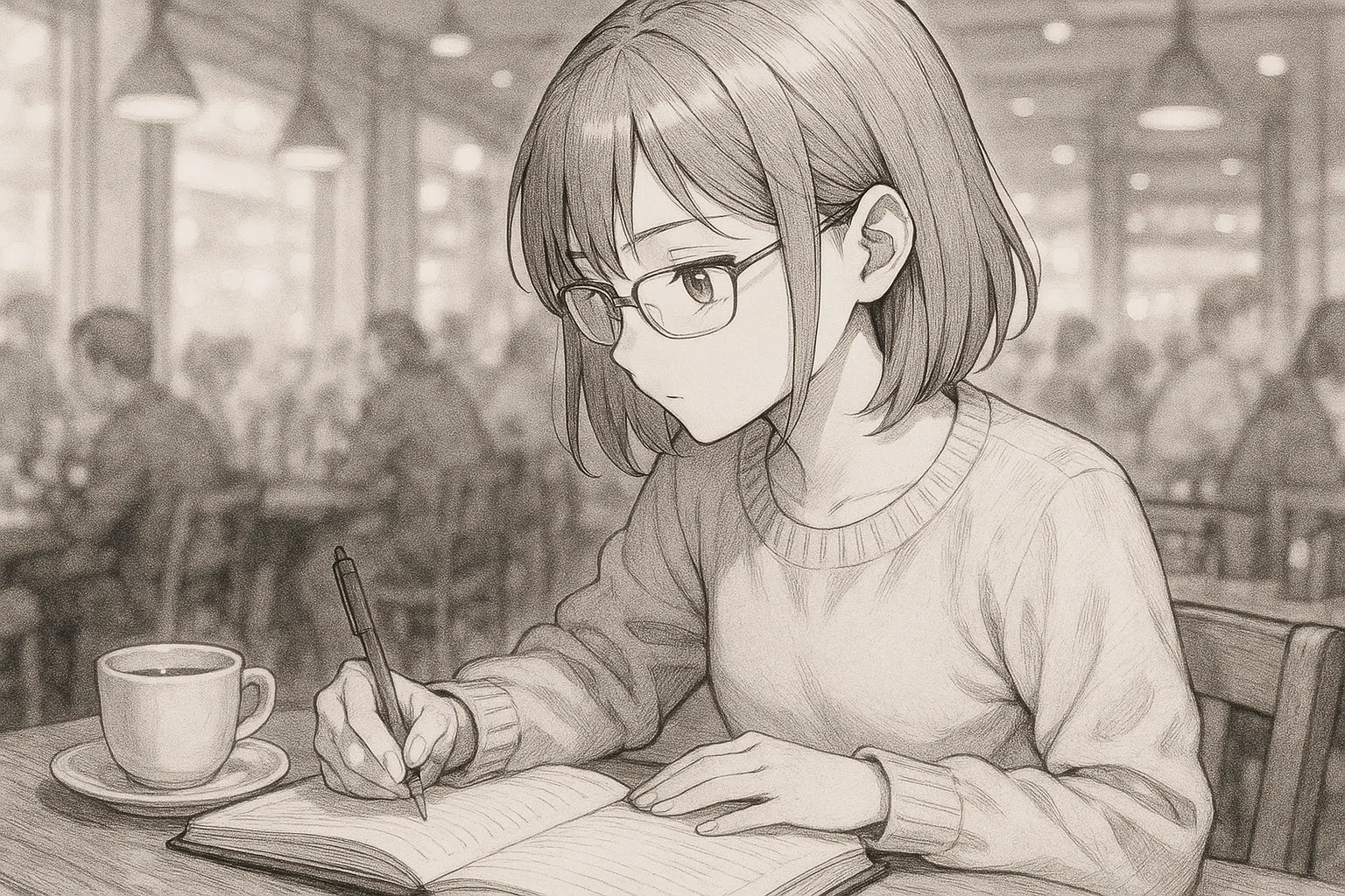 ChatGPTでアニメ風鉛筆画イラスト！青春と日常を画像生成で描く｜田中
