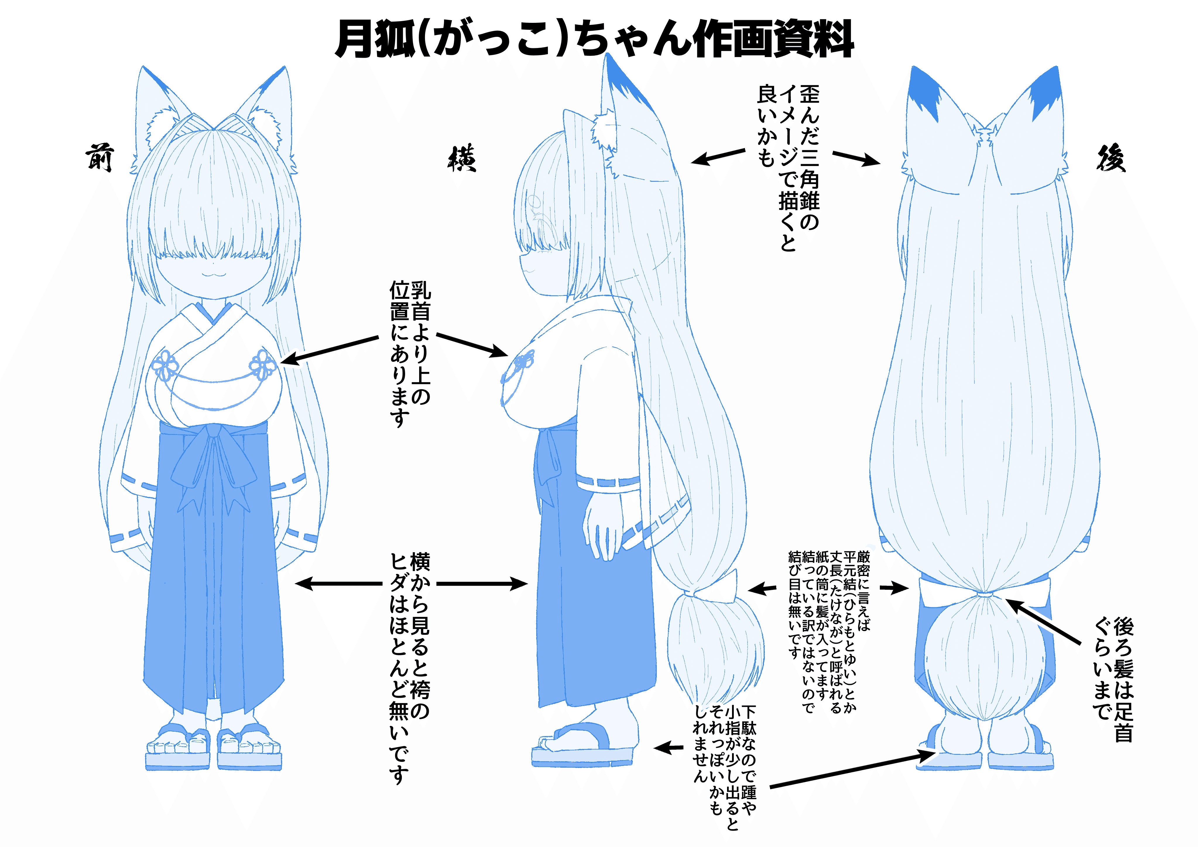 月狐(がっこ) ちゃん キャラ設定､資料ページ｜月狐🦊土佐弁メカクレお