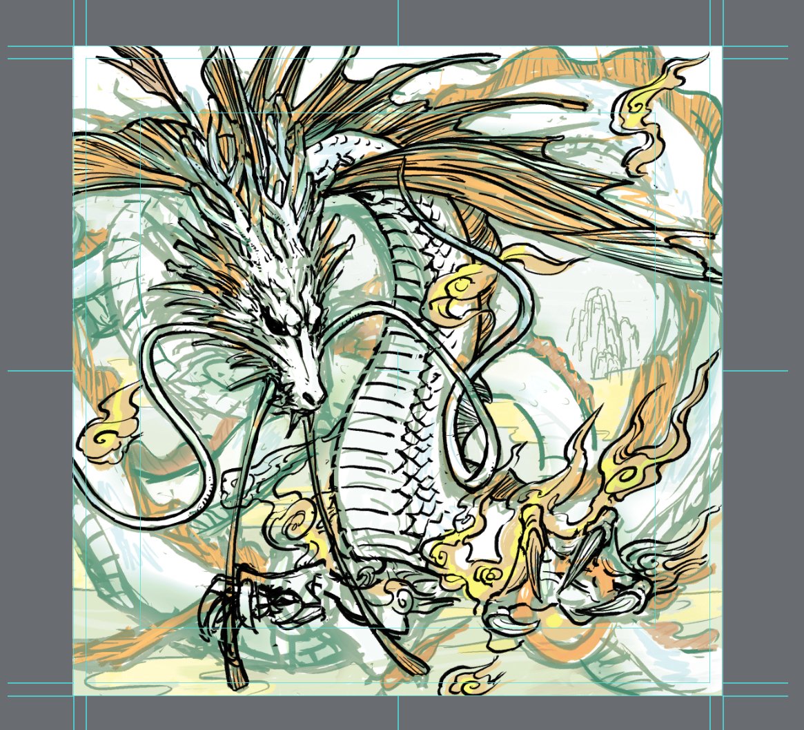 辰巳龍形態の絵｜9番太