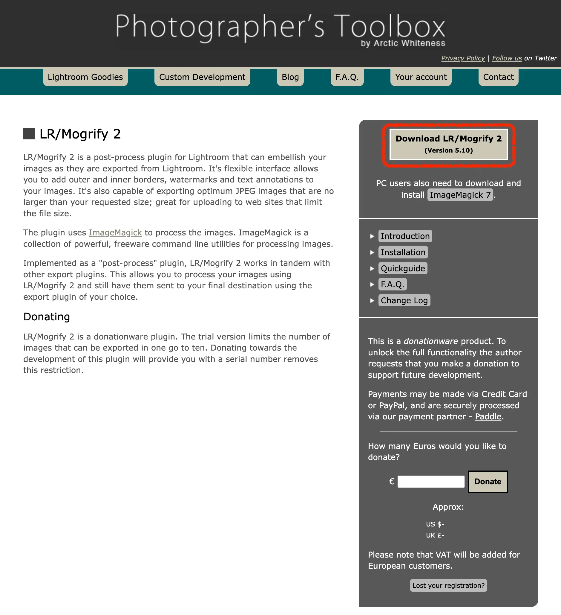 Notes on installing LR/Mogrify 2 in Lightroom Classic｜Satohk1
