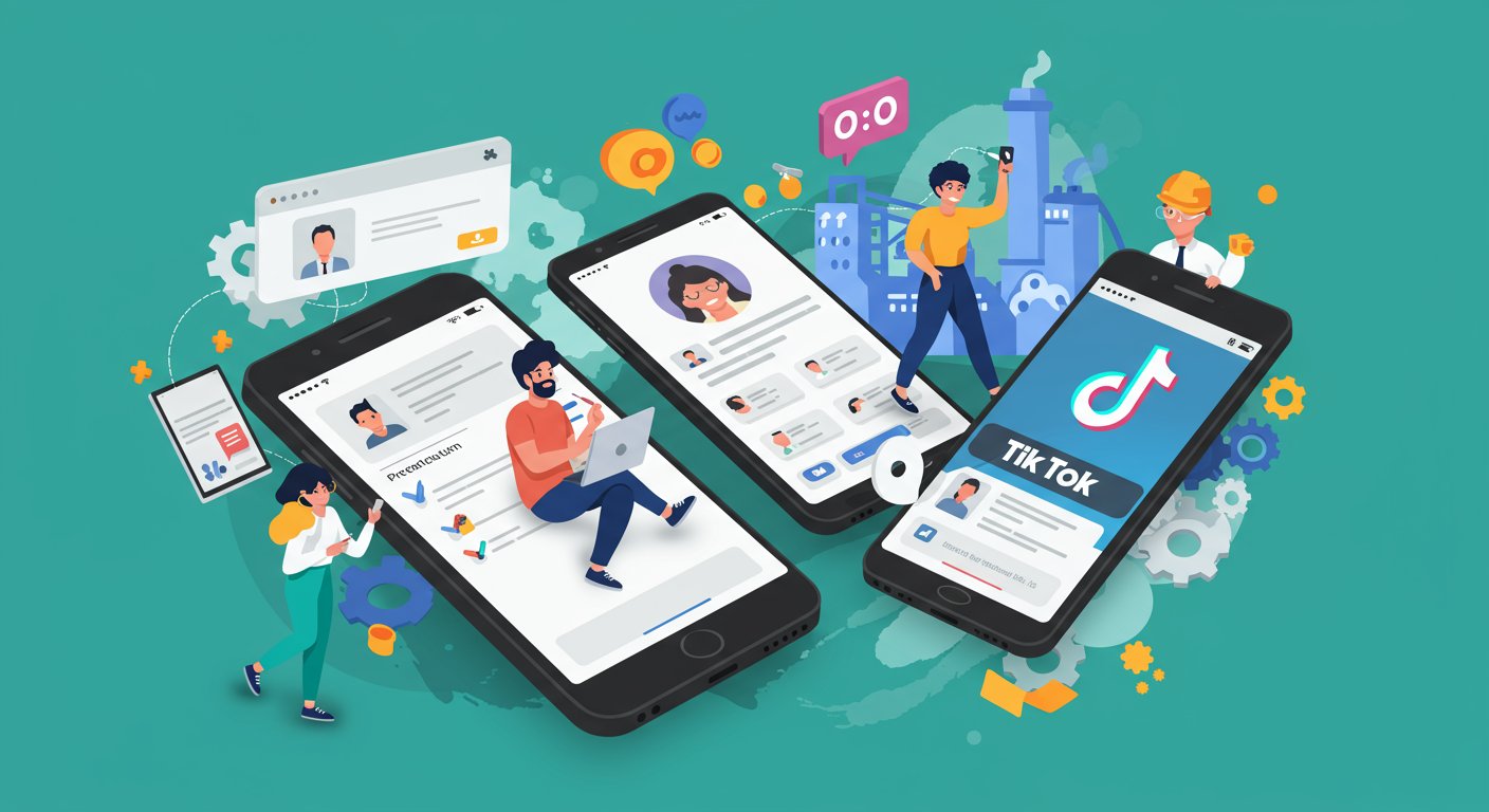 若手人材採用のためのSNS活用を表現したイメージ
