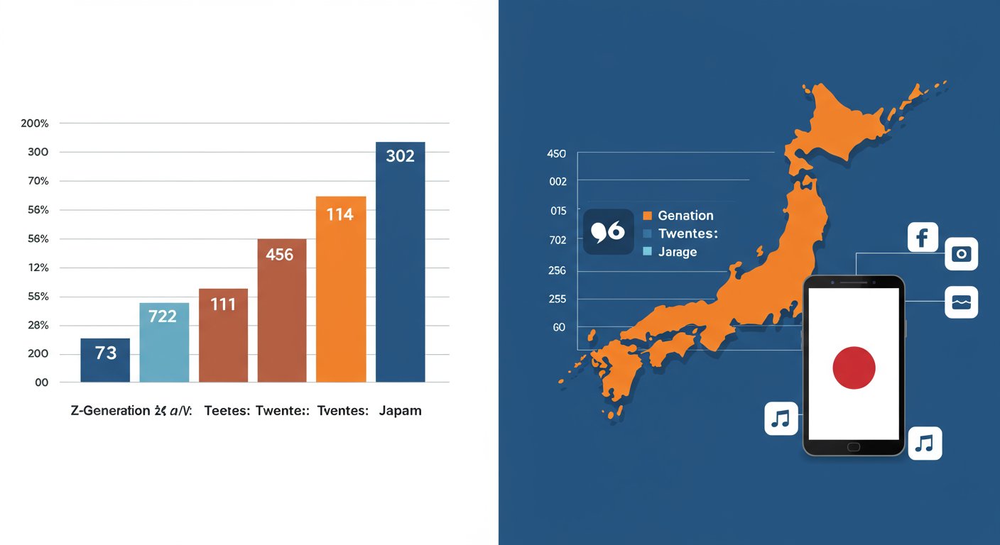 Z世代のSNS利用時間グラフ