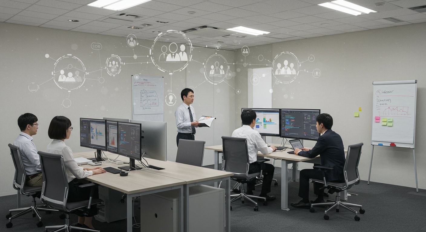 採用業務の社内連携イメージ