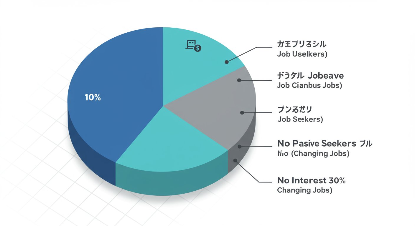 転職潜在層が労働人口の約60%を占めることを示す図表