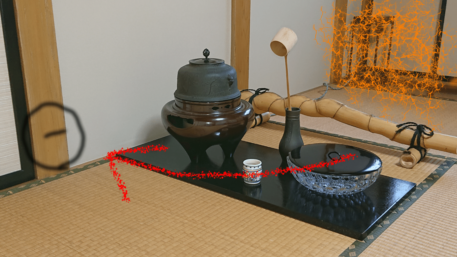 茶道(玉川遠州流)～水差しの蓋の開け方、置き方～伝書に記載がない