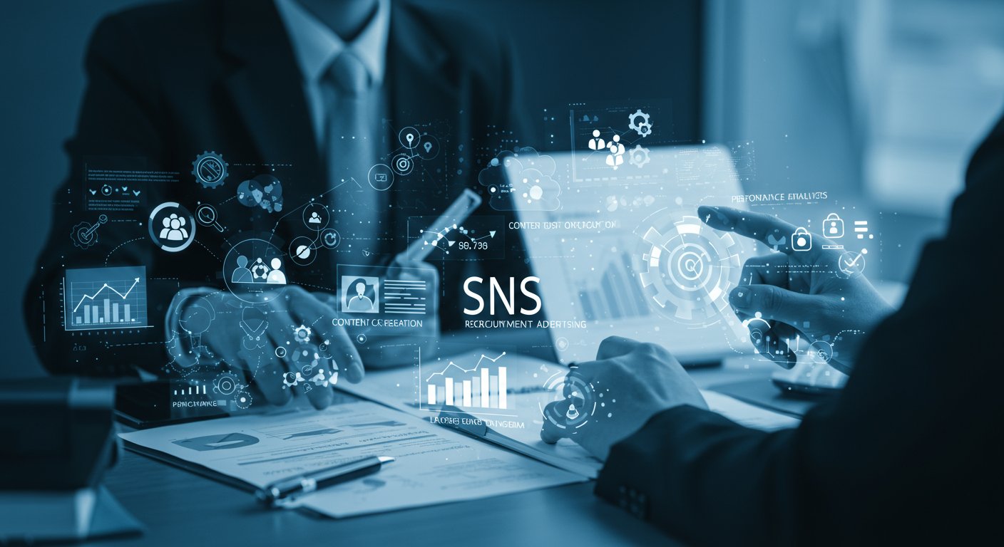 SNS採用広告の実践ポイントを視覚化した図