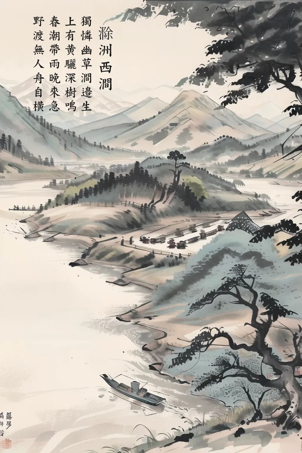 滁洲西澗 ～ 韋應物｜厂碧山