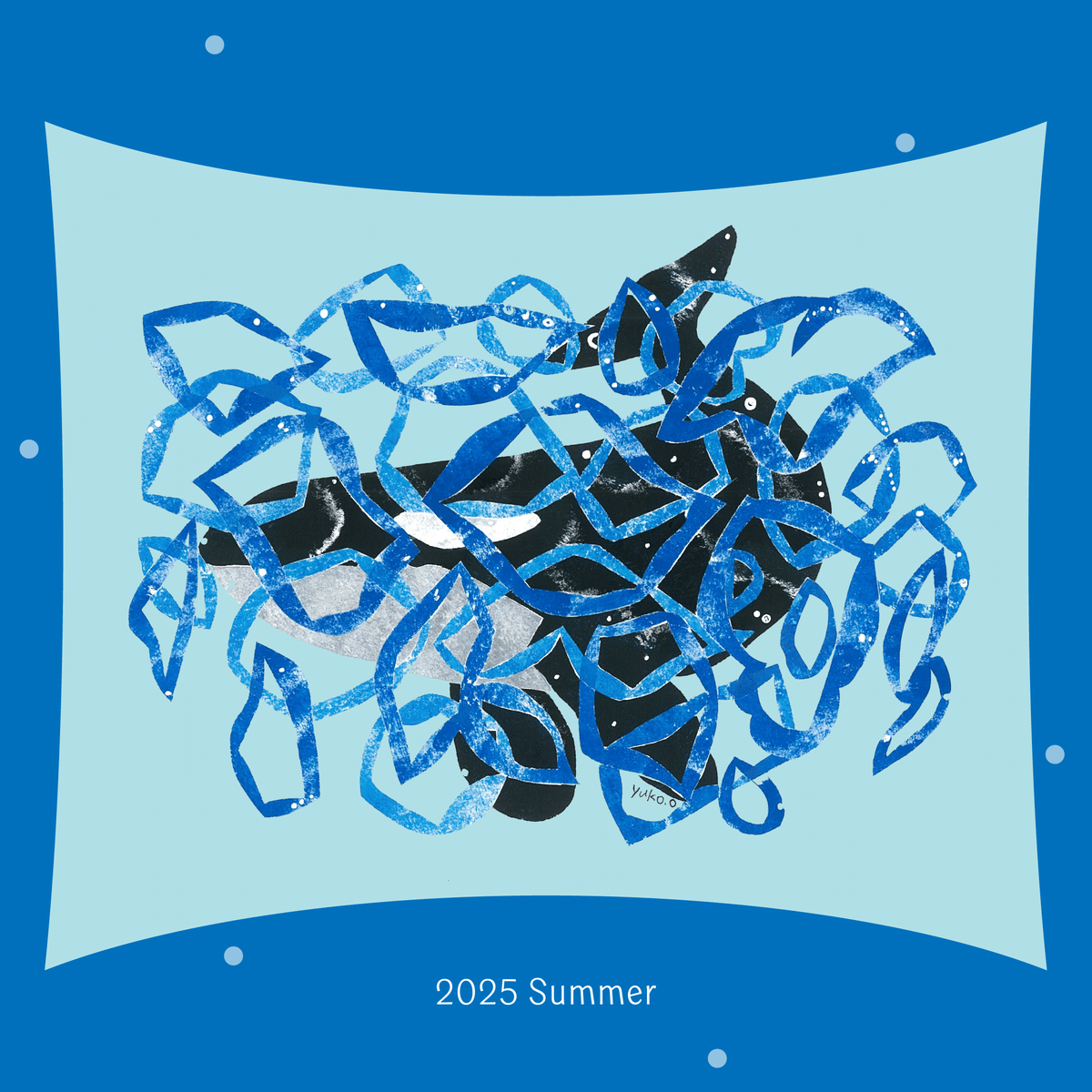 tomotomoさま専用（原画）初夏の青い水辺の風景ほか　2点おまとめ 青い水族館 #夏の1コマ｜ときた ゆう