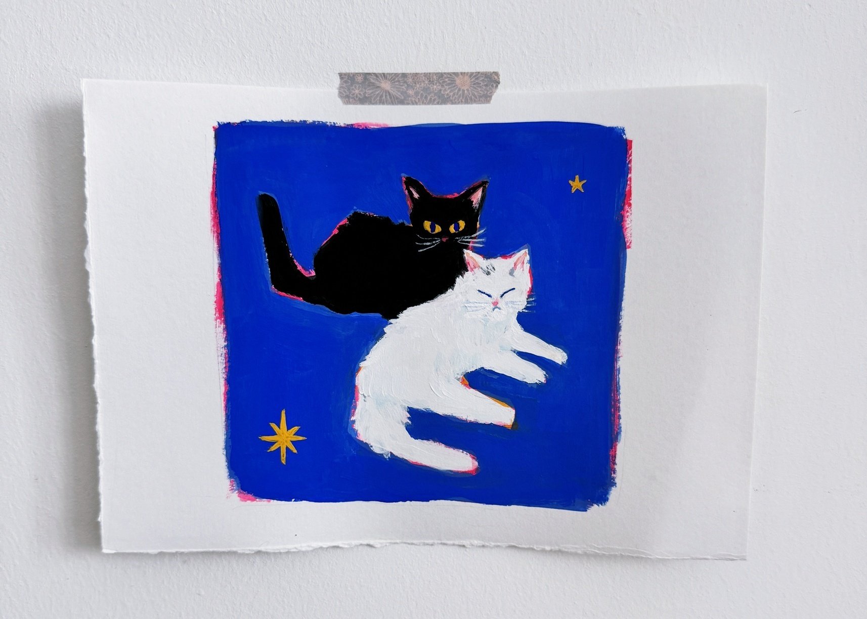 アクリルガッシュ楽しい｜谷川マリ子