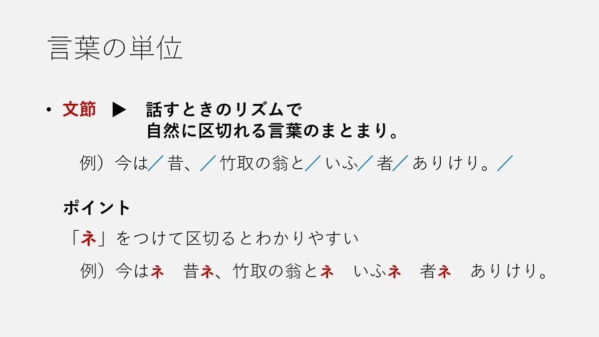 文・文節・主語・述語｜古文入門【スライド付き】｜寝待月ねむり