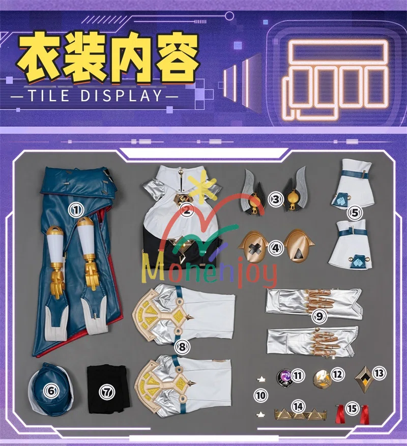 Monenjoy 原神 イネファ コスプレ衣装 Ineffa ロボット 完全再現セット