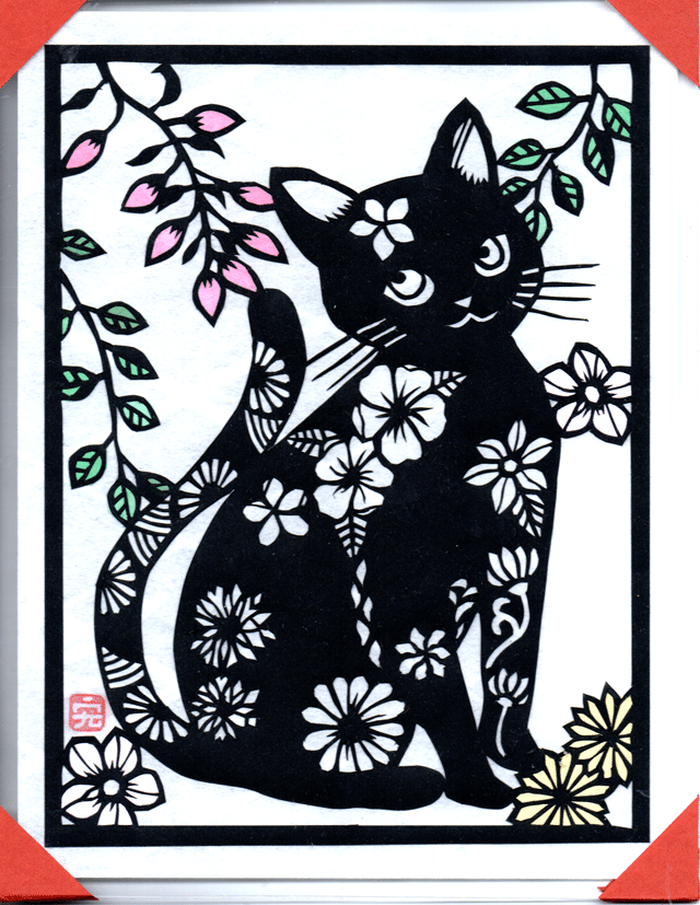 切り絵 ネコ いろいろ｜hiro@moriken