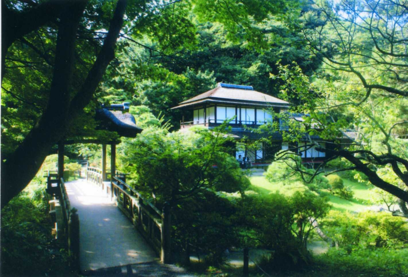 水彩原画「横浜三渓園」 水彩画原画 横浜三渓園5