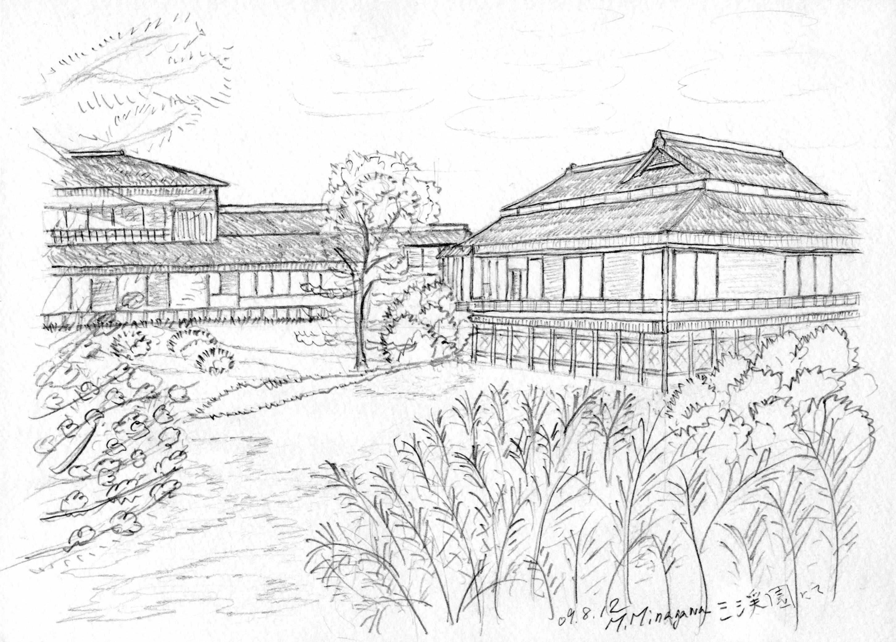水彩原画「横浜三渓園」 横浜三渓園」 by syoumei｜Artmeter｜暮らしを彩るアートが