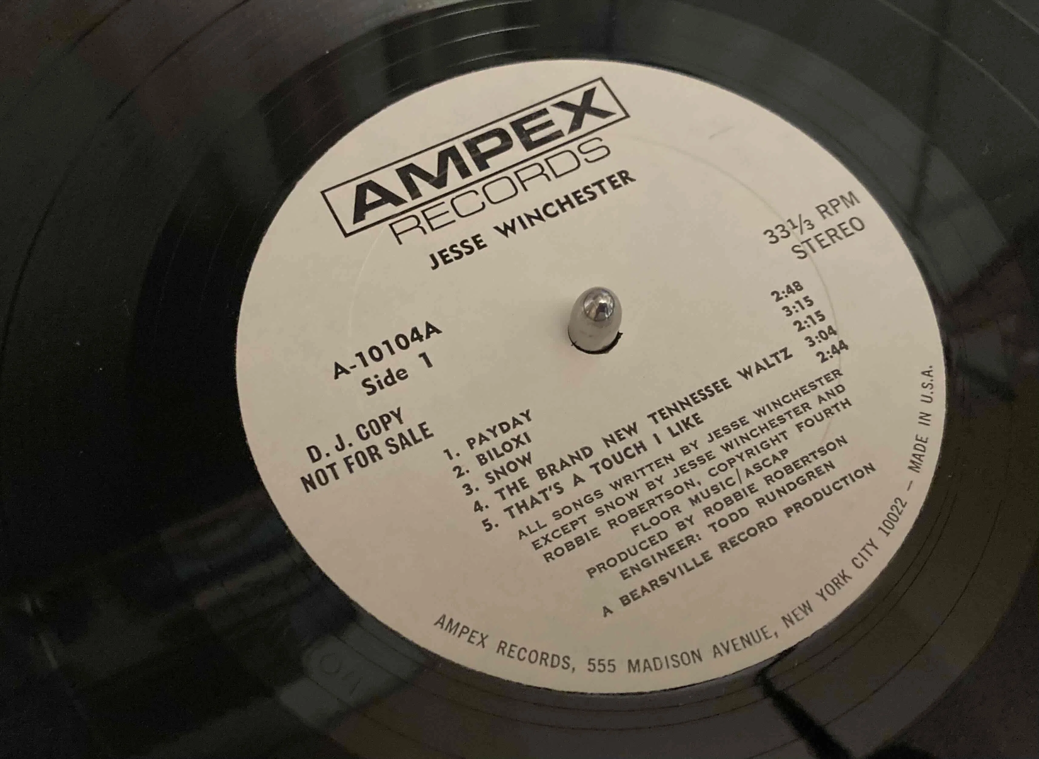 Jesse Winchester [SAME] Ampix A-10104｜naruru's Record
