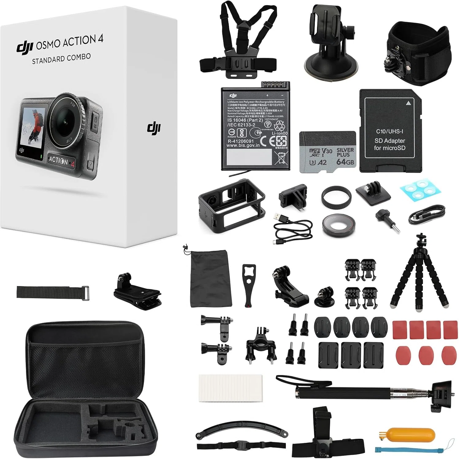 DJI Osmo Action 4 標準コンボ 4K防水カメラ｜GetGadgetGot