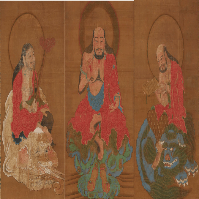 釈迦三尊図── 出山のあと、悟りの場へ｜ごんべnote