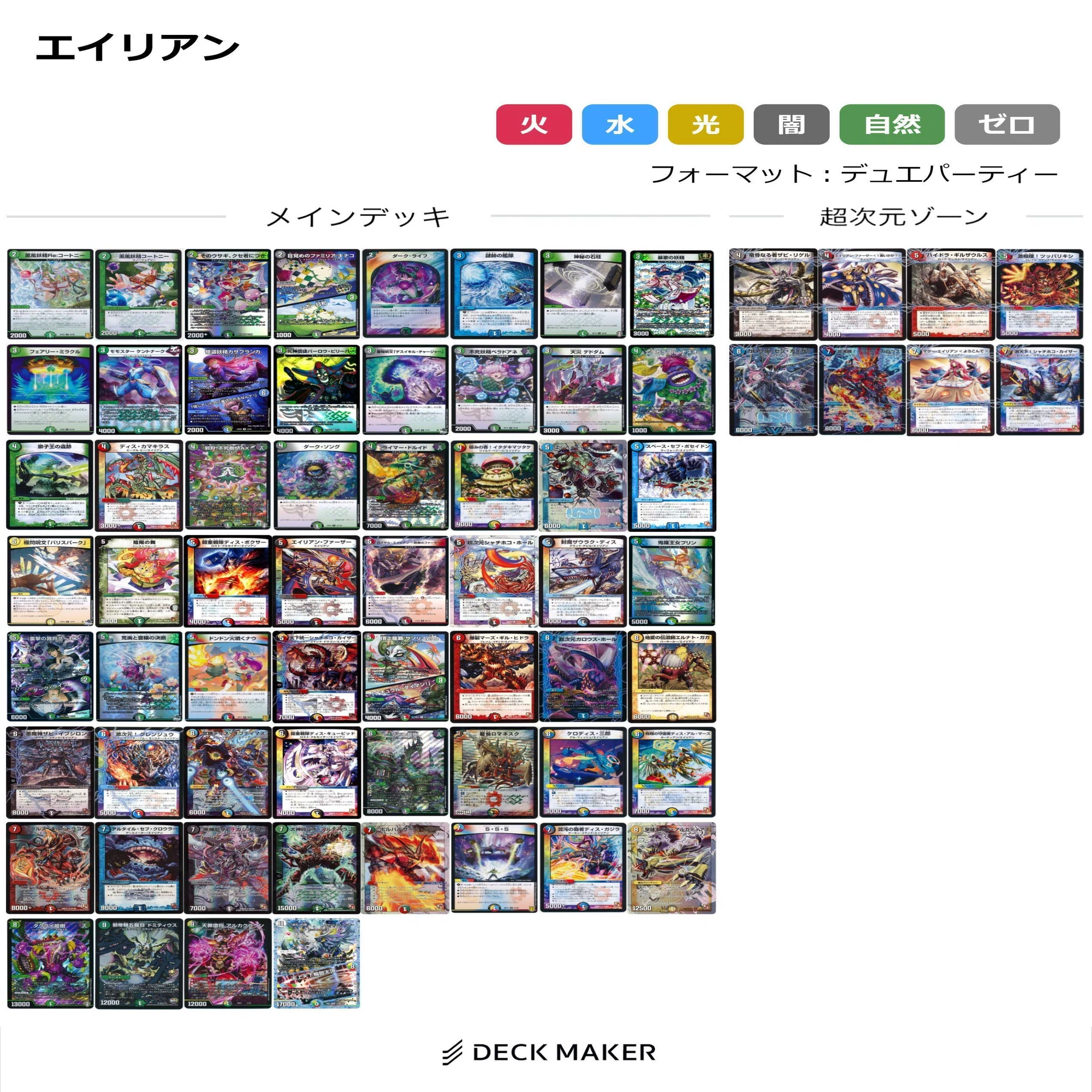 デュエパ】カラーレス・レインボー統率5Cスペース・チャージ～宇宙って 