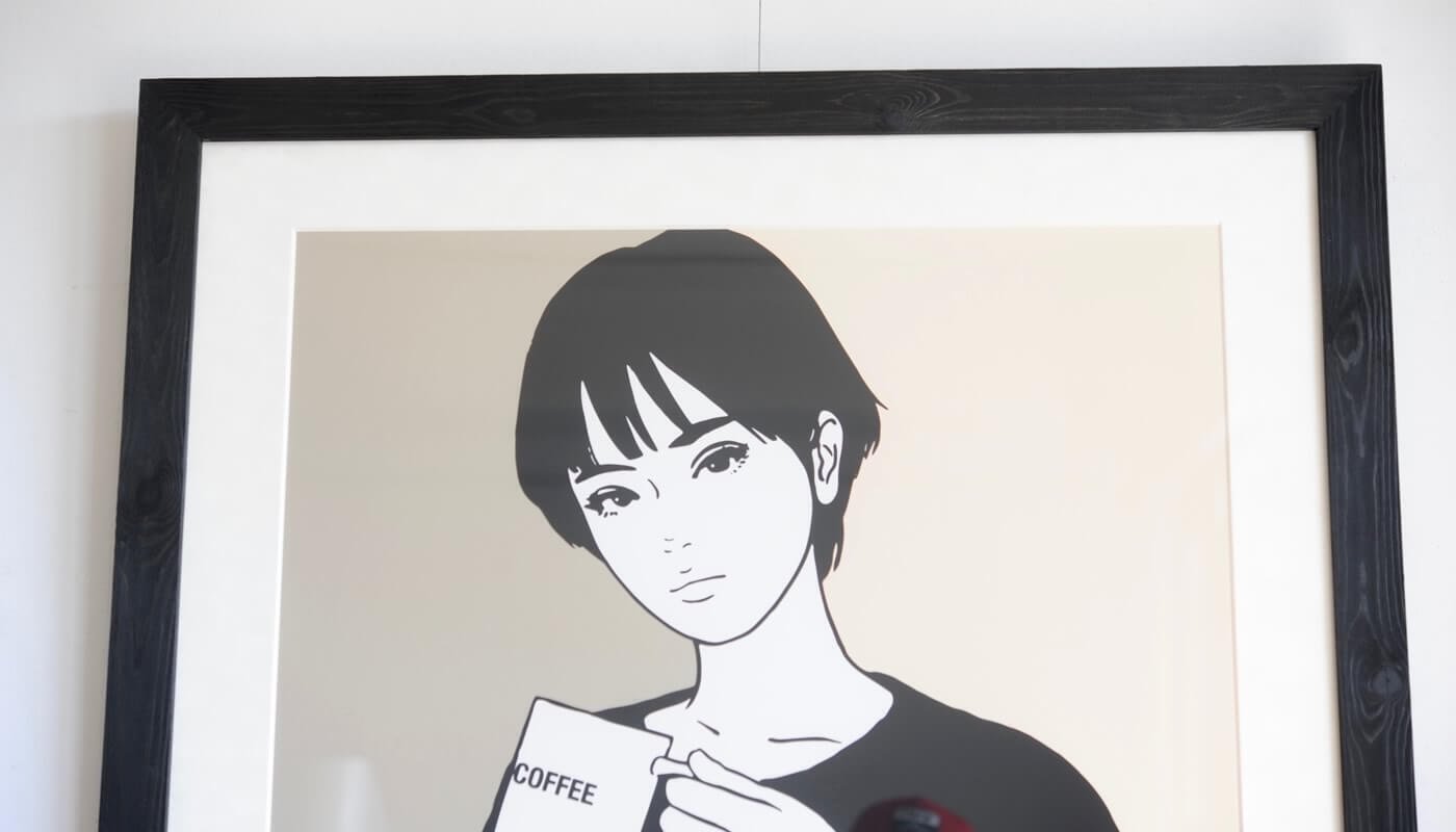 額装付き Kyne＆Noncheleee シルクスクリーン KYNEの魅力が増しているNONCHELEEEとのコラボシルクスクリーン